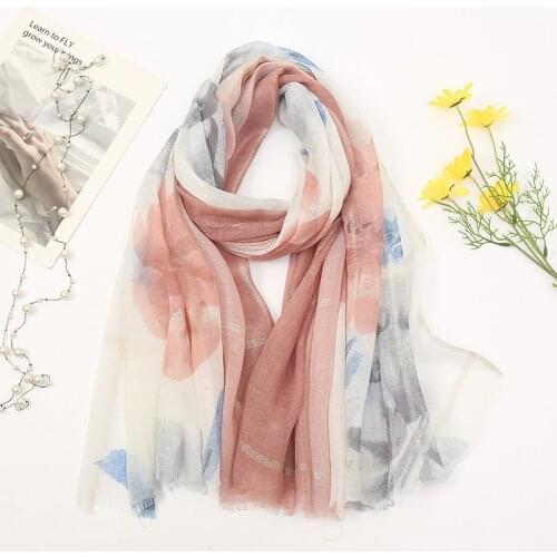 2020 New Arrival Floral Printed Scarf Hijabs Big Size Women Shawls Multicolor Muslim Head Wraps Fashion Turbans 1PC Retail