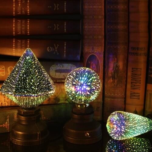 2021 Hot LED Light Edison Bulb 3D Decoration Bulb 220V A60 Holiday Lights Novelty Christmas Lamp Lamparas Firework E27 Bulb