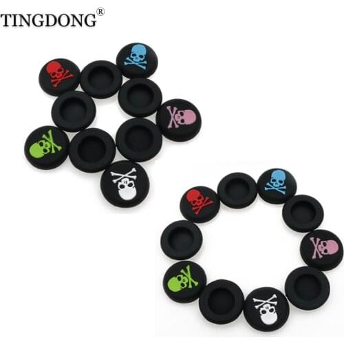 4pc Skull Thumb Grip Cap Gamepad Joystick Cover Case For Sony PlayStation Dualshock 3/4 PS3 PS4 Slim Pro Xbox One 360 Controller