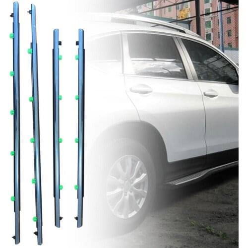 4Pcs Outer Window Seal Belt Rubber Glass Weatherstrip Moulding Trim for Honda 2007 2008 2009 2010 2011 2012 2013 2014 2015 2016