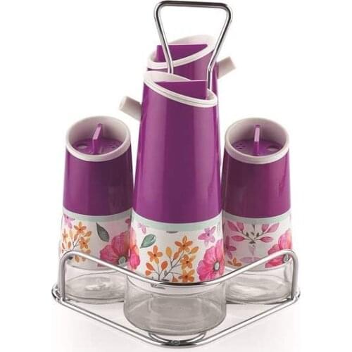 Schafer 5 Pieces Nesting Oil-Vinegar Purple