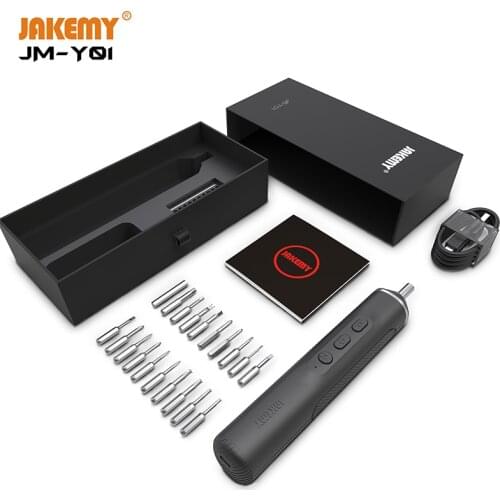 JAKEMY Cordless Electric Screwdriver Rechargeable 2000mAh Lithium Battery Screwdriver for Mobile Phone Computer Repair Tools