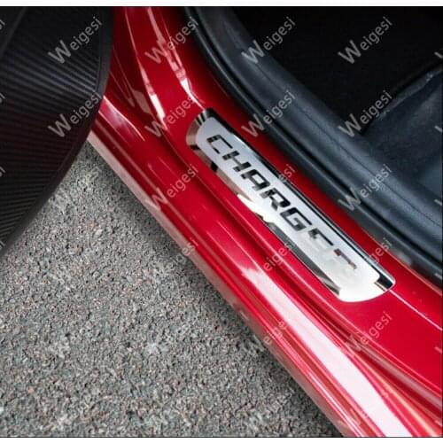 Car Protector Stainless Steel Door Sill Scuff Plate DODGE CHARGER 2015-2021 4PCS