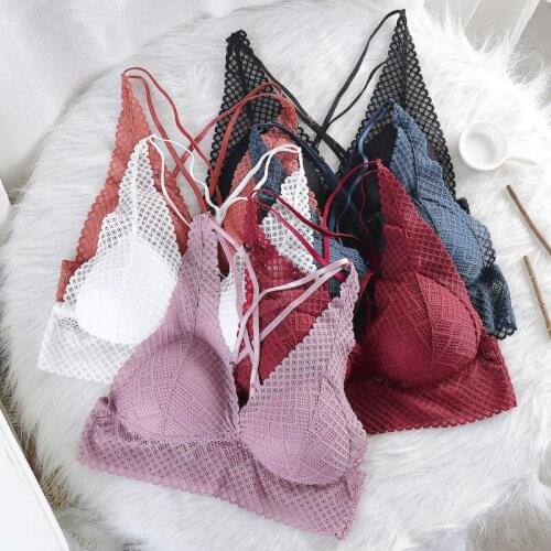 New Style Sexy Lace Bra Beauty Back Lingerie for Women Wireless Bralette Push Up Crop Top Girl Skin-friendly Brabiustonosz Bras