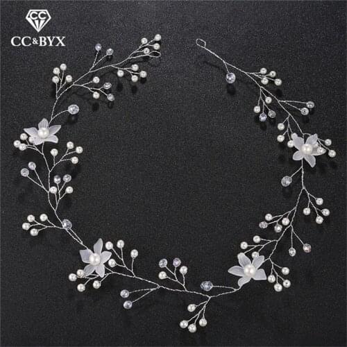 CC Wedding Jewelry Headbands Hairbands Pearl Shell Flower Engagement Hair Accessories For Bridal Party Headdress Fashion hx262