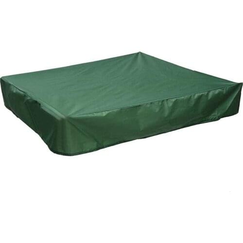 Sandbox Cover, Square Dustproof Sandbox Cover with Drawstring, Waterproof Sandpit Pool Cover, Green, 120 x 120cm