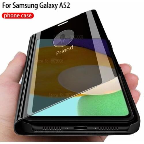 Samsun a52 case smart mirror flip phone covers For samsung galaxy a52 magnetic stand case For samsung a 52 52a 4g 5g galaxya52