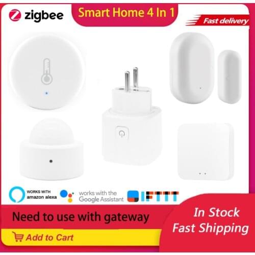 Tuya ZigBee3.0 Temperature Humidity Sensor /Body PIR Motion Sensor /Door Window Sensor /16A Wifi Smart Plug /Smart Gateway Hub