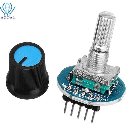 DC 5V Rotating Potentiometer Knob Cap Digital Control Receiver Decoder Module Rotary Encoder Module For Arduino
