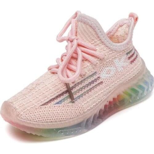 Babay Childrens Shoes Daisy Glow Kids Sneakers Girls Casual Shoes Boys Mesh Breathable Toddler Shoes 2020 autumn New