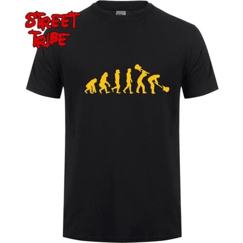 Cotton Crew Neck Men Evolution of a Guitarist T Shirt Music Rock Guitar Men T Shirts Rock Roll T-shirts Tops