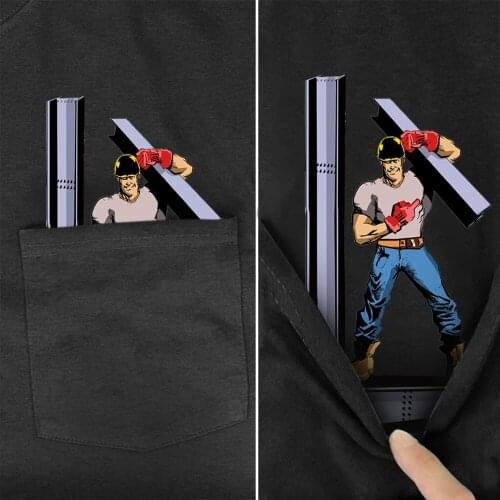 Mens T Shirt Fashion Brand summer pocket Ironworker printed t-shirt mens for women shirts Hip hop tops funny cotton tees