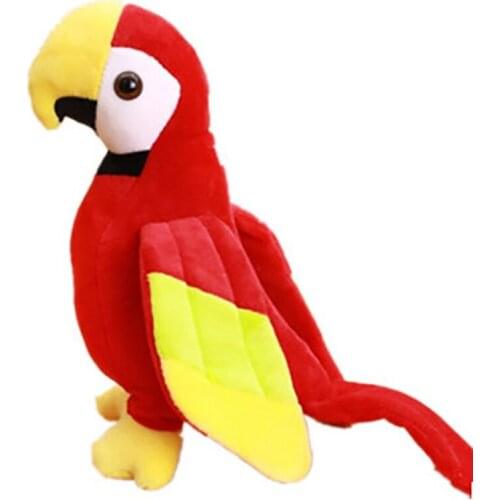 Simulation Plush Parrot Bird Stuffed Doll Decoration Toy for Children Christmas Party Birthday Gift