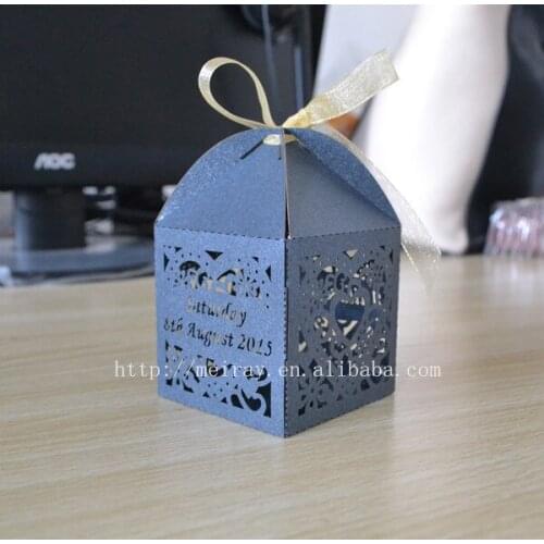 Hearted shaped laser cut candy box wedding favors boxes,silver wedding candy box,wedding sweet boxes