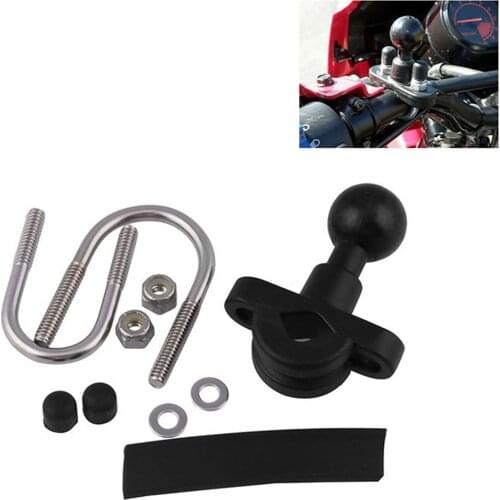 Bikes Motorcycle Handlebar Rail Mount Mounting Base U Bolt Rails 0.5"-1.25" for Bicycle Bikes Scooter