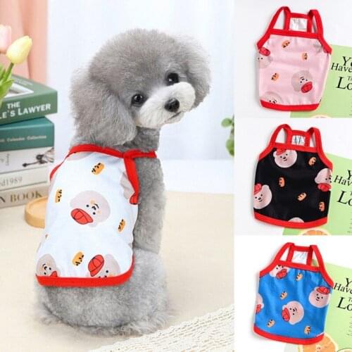 Summer Printed Slip Pet Vest Dog t shirt Puppy Cat Vest Small Dog Clothes Cotton T Shirt Chihuahua Costumes Pet Apparel Outfit