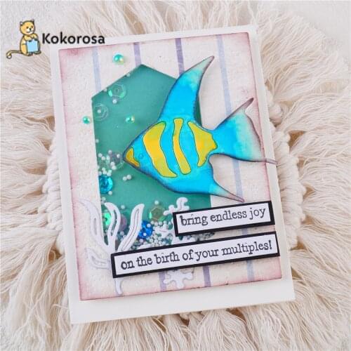 Kokorosa Fish Cutting Dies Metal Dies Scrapbooking Album Card Making Embossing Stencil Diecuts New 2021