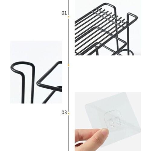 Toothbrush Toothpaste Holder Metal Multifunction Toothbrush Stand Rack