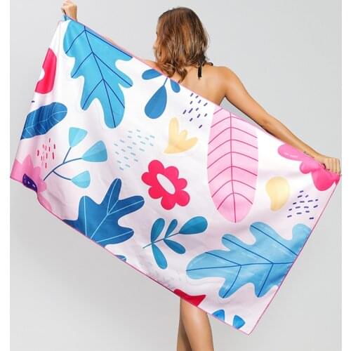 Multiple Color Bath Sports Towel Supersoft Microfiber Gym Fast Drying Cloth Wearable Bath Towels Quick-Drying Beach Towels