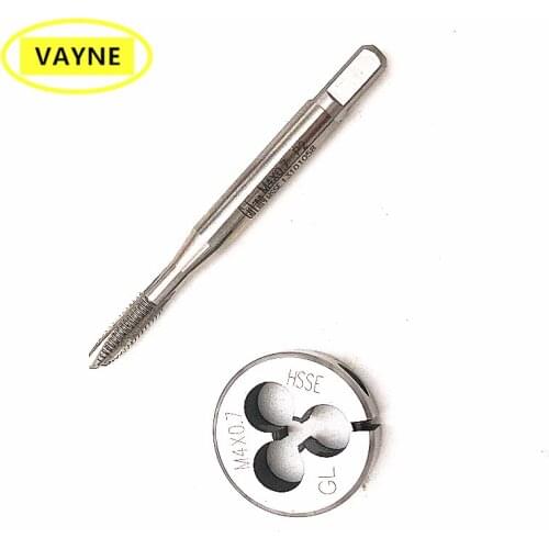 2pcs VAYNE HSSE standard machine or hand - Metric Tap &Round die Set Fine thread dies taps suit M1 M2 M3 M4 M5 M6 M7 M8 M9 M10