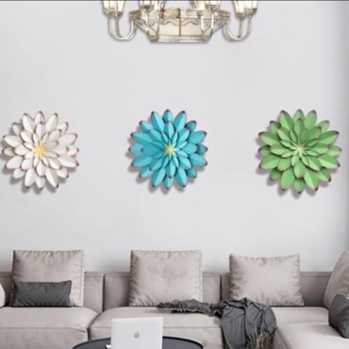 Metal Flower Wall Art Decoration Multi-Layer Flower For Indoor and Outdoor Family Bedroom Living Room Office Garden
