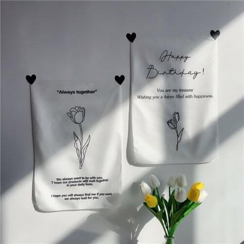 Wall Decor Tapestry Hanging Cloth Home Aesthetic Room Decoration Kawaii Vintage Rose Tulip Flower Bedroom Tapiz Decoration Mural