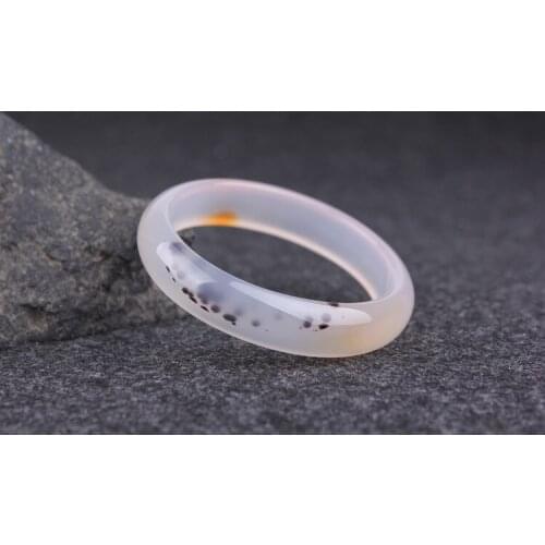 Natural ice agate bracelet fluorescent ice white color cb20