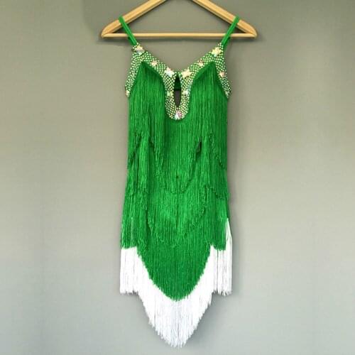 2018 New Lady/Girl Latin Dance Dress Tassel&Sequins Backless Child Adult Sizes 11Colors Regata Feminina Roupa Infantil