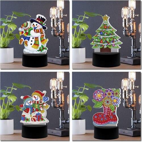 New Design 7 Colors Available Table Lamp Led 5D Diamond Painting Light Diamond Embroidery Cross Stitch Rhinestone Christmasdecor