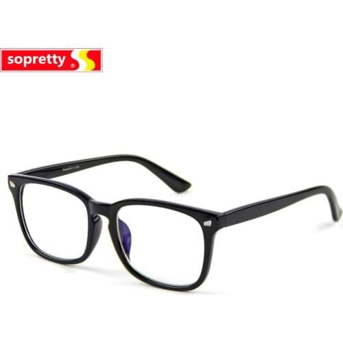 Blue Light Filter Computer Glasses for Blocking UV Headache [Anti Eye Eyestrain] Transparent Lens Gaming Glasses, Unisex A5969