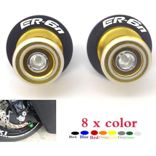 CNC Motorcycle Frame Stands Screws sliders Swingarm Spools Slider For Kawasaki ER6N ER 6N ER6F ER 6F 2006- 2016 10M