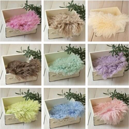 Dvotinst Newborn Baby Photography Props Soft Wool Background Blanket Mat Basket Filler Fotografia Accessories Studio Photo Props