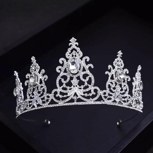 Crystal Bridal Tiaras Crowns For Women Wedding Accessories Baroque Jewelry Headband Pageant Diadem Rhinestone Hair Ornaments