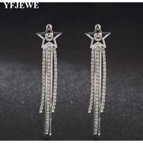 YFJEWE Earrings For Women Girls Gold\Silver color Star New Dangle Earrings Fashion Party Jewelry E537
