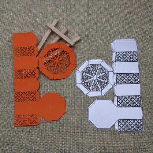 Cutting dies Eight-sided candy box Metal Cutting Dies Stencils for DIY Scrapbooking Paper Craft Card Making Embossing Die Cut