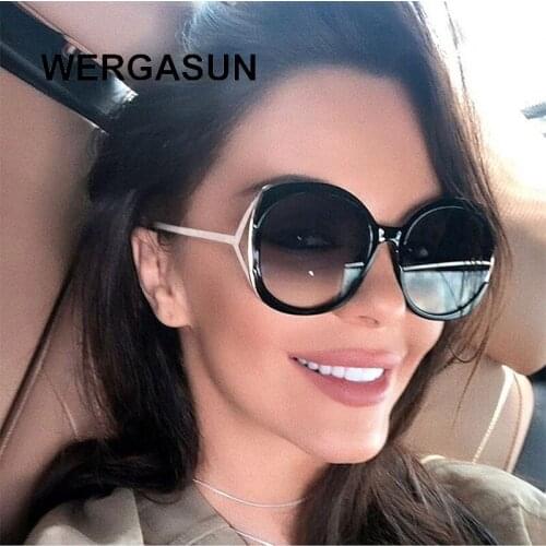 WERGASUN Vintage Round Sunglasses women Retro Mirror Sun Glasses Lady Shade Sunglasses Oculos De Sol uv400