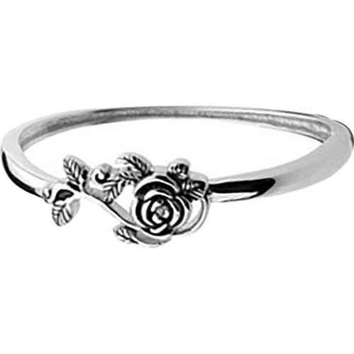 Ofertas Milangirl Ladies Vintage Handmade Flower Leaves Finger Band Classic Female Ring for Women Girls Jewelry Accessories