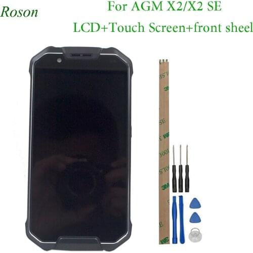 Roson For AGM X2 X2 SE 1920*1080 IP68 5.5inch LCD Display With Frame +Touch Screen Digitzer Assembly Repair Panel Glass