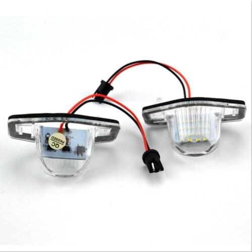 1Pair LED Number License Plate Light Xenon White for Honda Jazz Fit CR-V Odyssey etc Auto Light