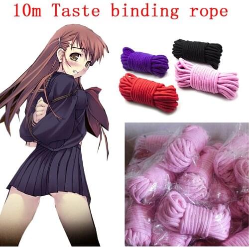 10M Thicken Sex Cotton Bondage Restraint Rope Slave Roleplay Toys For Couples Adult Games Products Shibari Hogtie Fetish Harnes