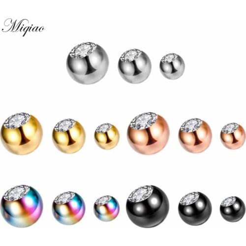 Miqiao 10pcs Fashionable Simple Zircon Multicolor Round Ball Nipple Ring Accessories Jewelry