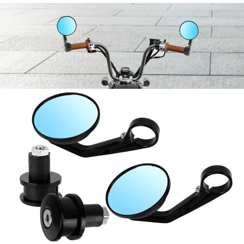 2x Motorcycle Rear View Mirrors 7/8" Bar Mounting Motorbike Aaccessories Universal For BMW Honda Suzuki Dirt Pit Bike Cafe Racer