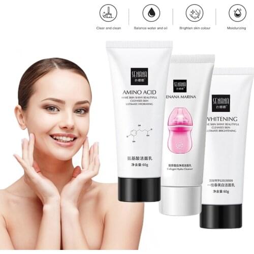 3 Efficacy Nicotinamide Amino Acid Facial Cleansing Oil Control Collagen Moisturizing Whitening Face Cleanser Skin Care TSCM1