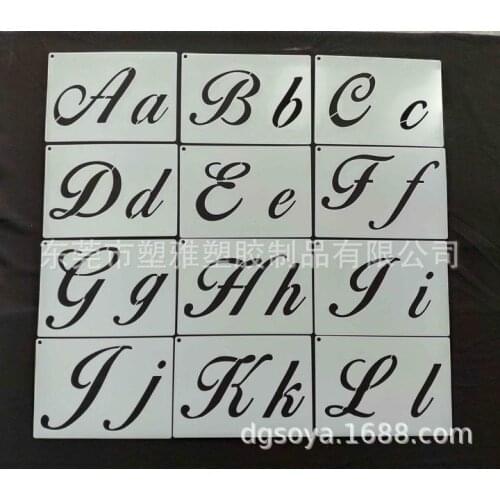 36PCS A-Z 26 Letters 0-9 hollow out Cake Mold Cake Decorating Tools Birthday Cake Design Bakeware Pastry Tools PET