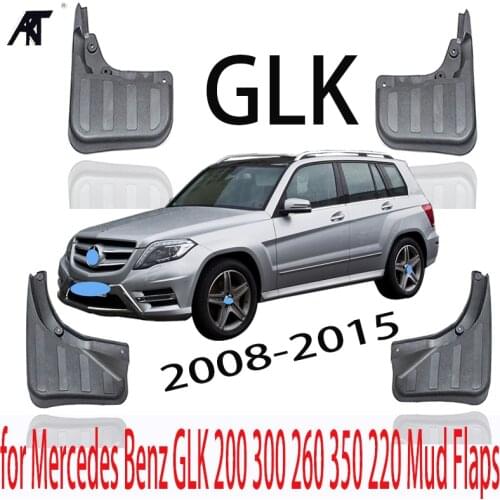 4PCS/SET Fender Mud Flaps Splash Guards Front + Rear Mudguards Mudflaps Body For Mercedes Benz GLK 300 350 2008-2015 10 12 13 14