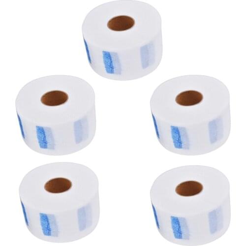 5Rolls Stretchy Disposable Neck Paper Strips Barber Tools for Salon Hairdressing