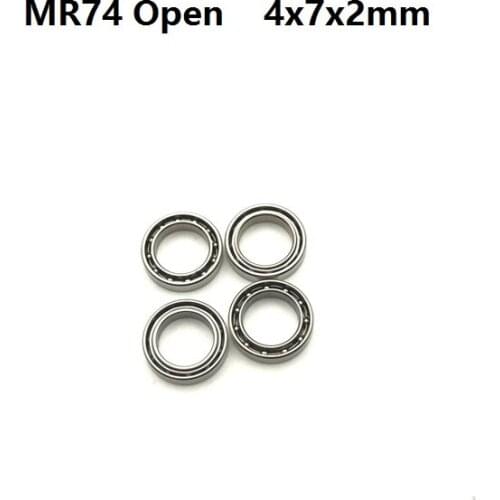 50pcs/100pcs/500pcs MR74 Open Type 4x7x2mm Deep Groove Ball Bearing Miniature 4*7*2mm