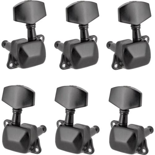 6pcs Gear Ratio 1:15 Semi-Closed Electric Acoustic Guitar Tuning Pegs Tuner Machine Heads Tuning Keys 3L3R Guitar Replacement