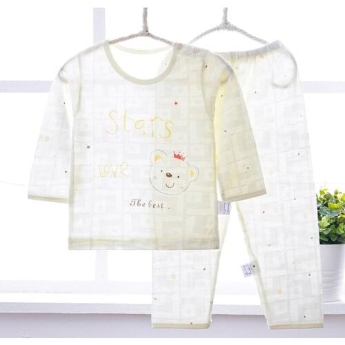 Brand Kids Pajamas Sets Soft Bamboo Fiber Ultra Thin Summer Childrens Sleepwear Pyjamas for Boys Girls Baby Pijama 2-9Y