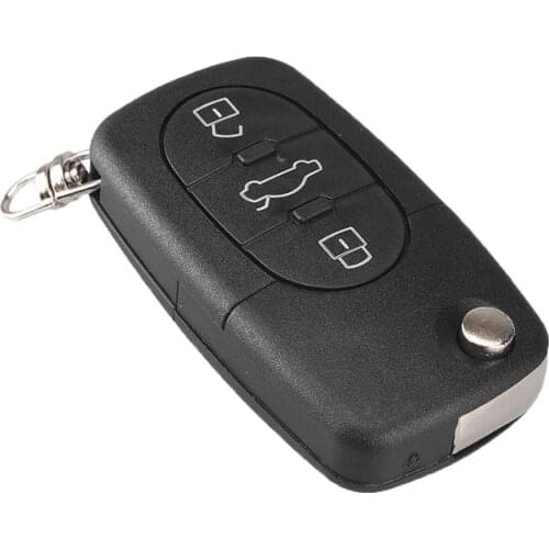 3 Buttons Flip Car Remote Key Shell Case for Audi A2 A3 A4 A6 A8 TT CR2032 Auto Replacement Key Cover